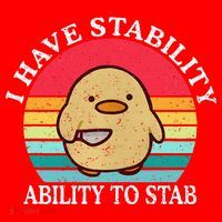 I Have Stability Ability To Stab Meme Funny Duck Retro Santa Hat thumb 1