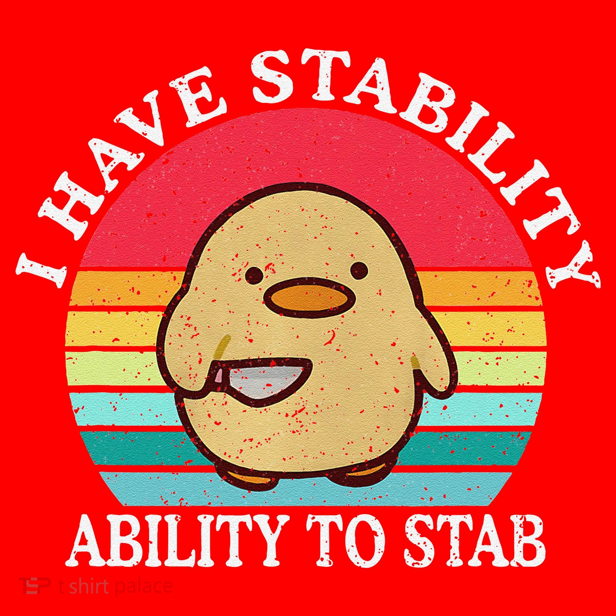 I Have Stability Ability To Stab Meme Funny Duck Retro Santa Hat
