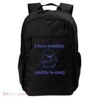 I Have Stability Ability To Stab Funny Backpack thumb 0