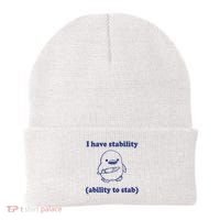 I Have Stability Ability To Stab Funny Beanie thumb 0