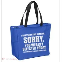 I Have Selective Hearing Tote Bag thumb 2