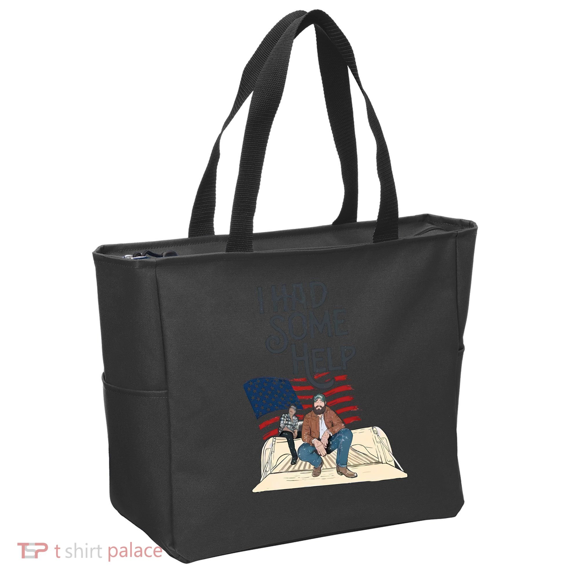 I Had Some Help Malone Post Tote Bag