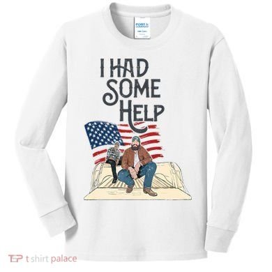 I Had Some Help Malone Post Kids Long Sleeve Shirt