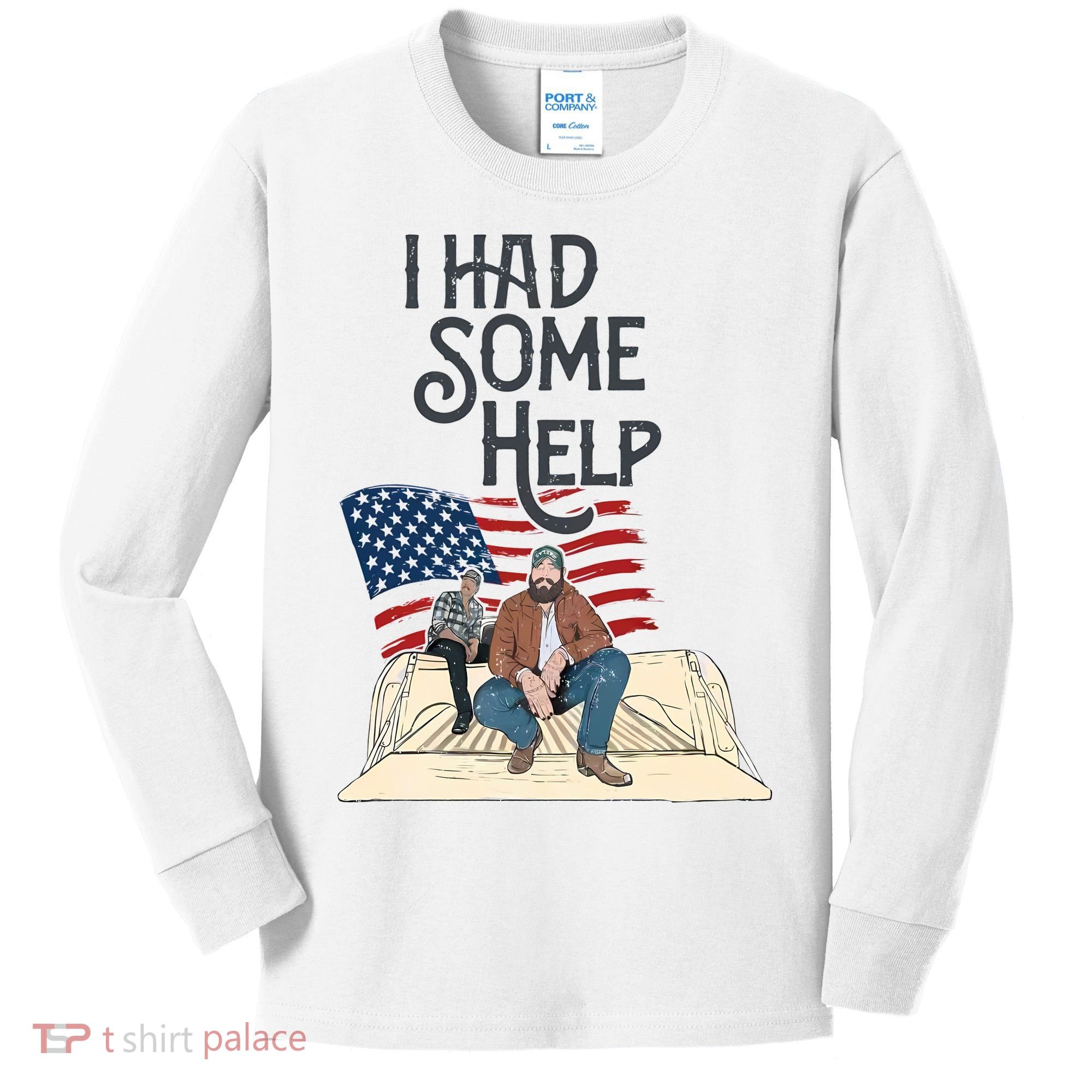 I Had Some Help Malone Post Kids Long Sleeve Shirt