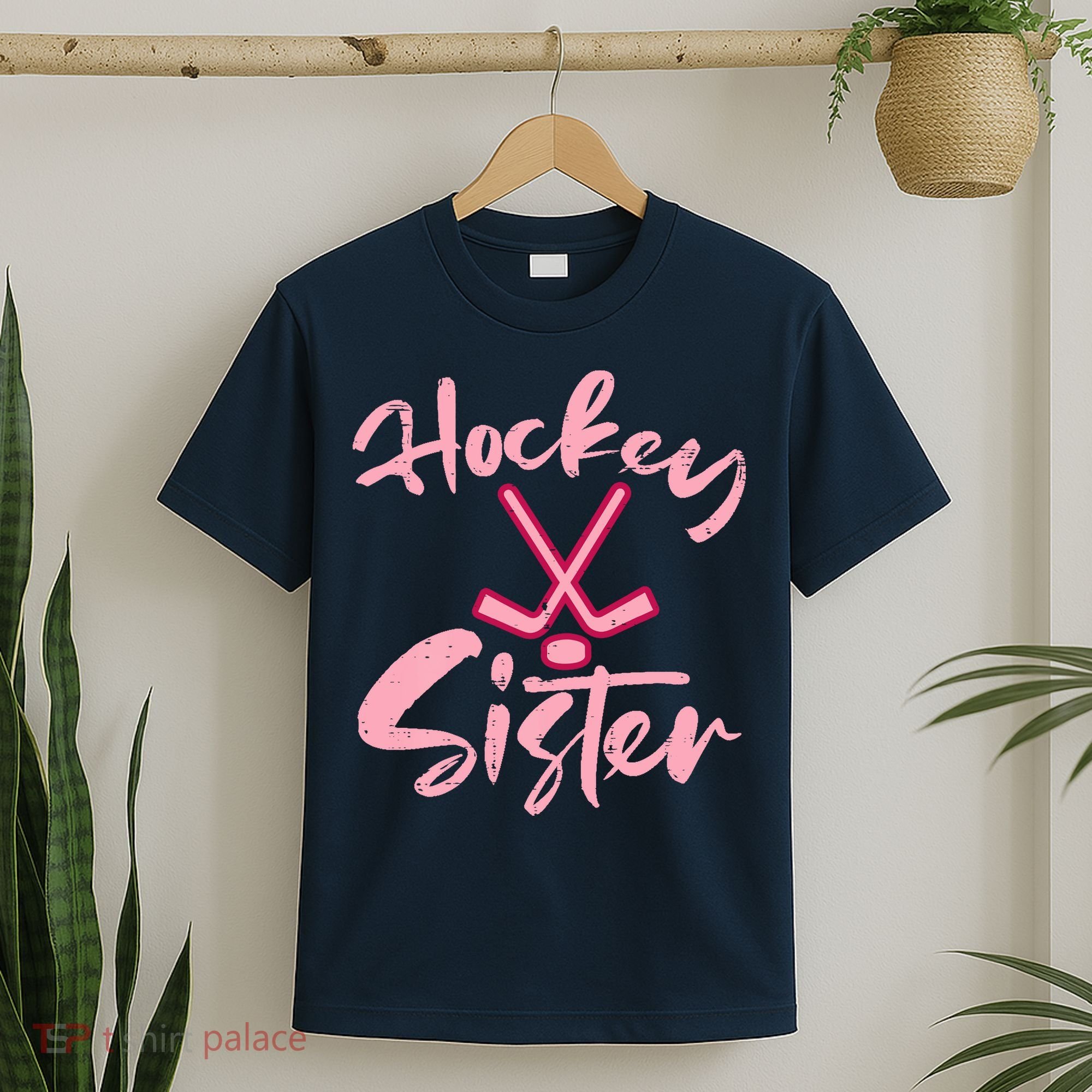 Ice Hockey Sister Fan Wo Girl T-Shirt