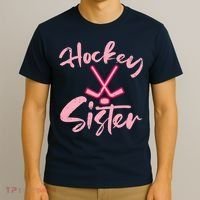 Ice Hockey Sister Fan Wo Girl T-Shirt thumb 3