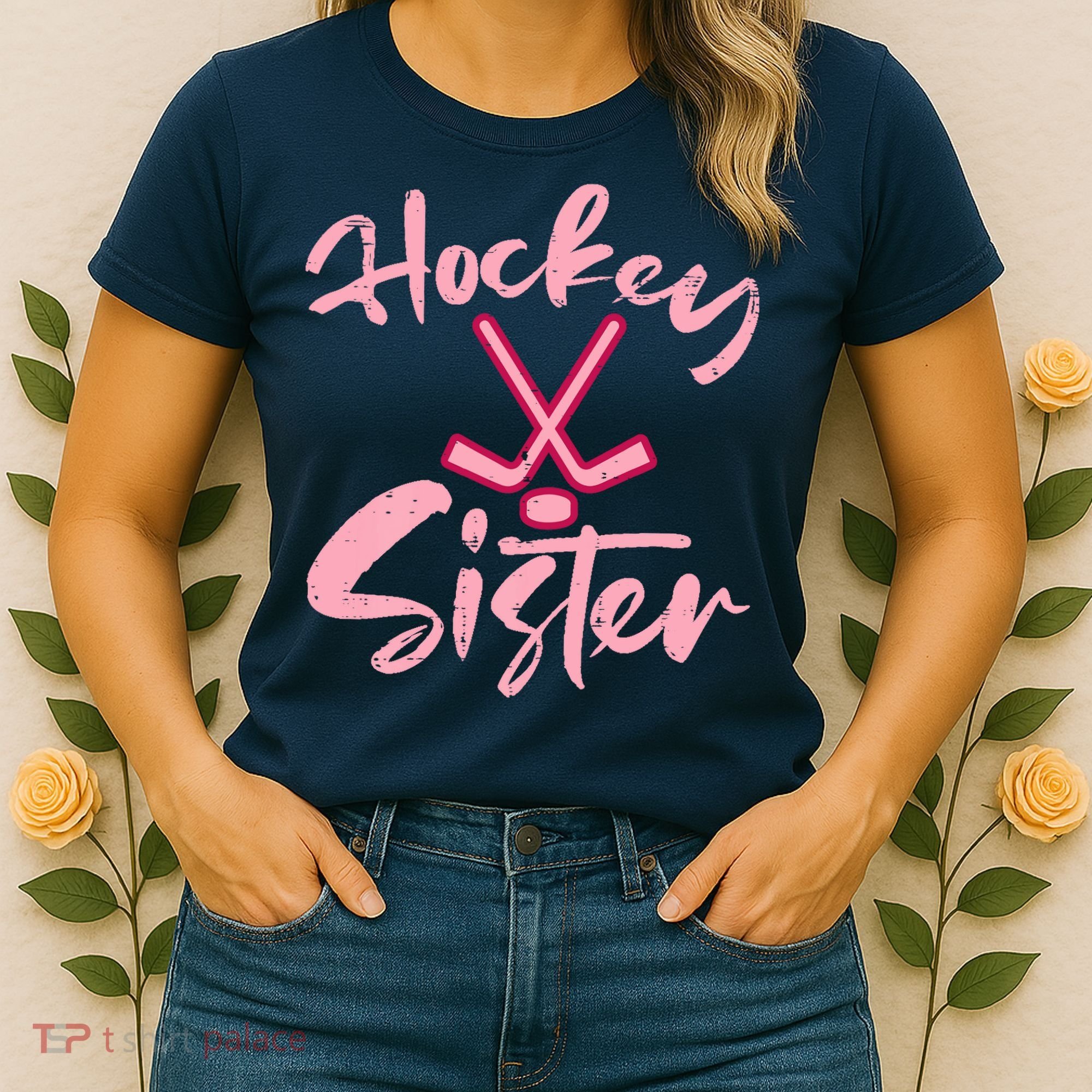 Ice Hockey Sister Fan Wo Girl Women's T-Shirt