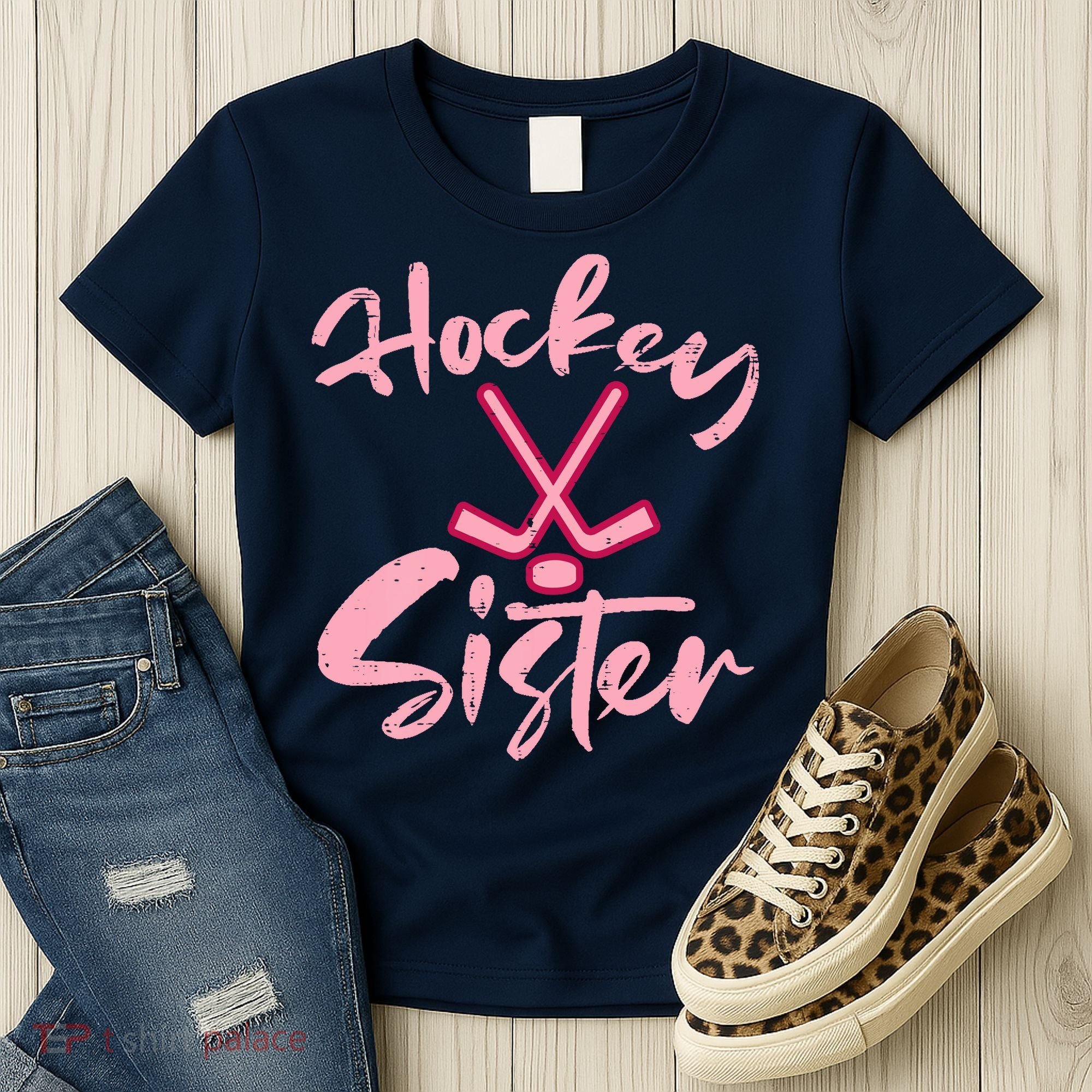 Ice Hockey Sister Fan Wo Girl Women's T-Shirt