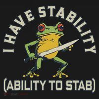 I Have Stability Ability To Stab Funny Frog Humor Sarcastic Backpack thumb 2