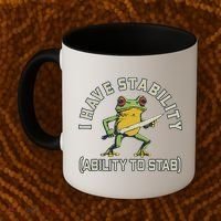 I Have Stability Ability To Stab Funny Frog Humor Sarcastic Coffee Mug thumb 2