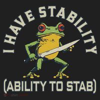 I Have Stability Ability To Stab Funny Frog Humor Sarcastic Beanie thumb 2