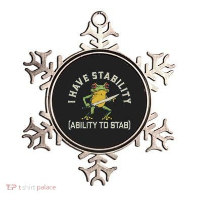 I Have Stability Ability To Stab Funny Frog Humor Sarcastic Ornament