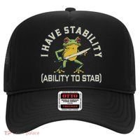 I Have Stability Ability To Stab Funny Frog Humor Sarcastic Hat thumb 0
