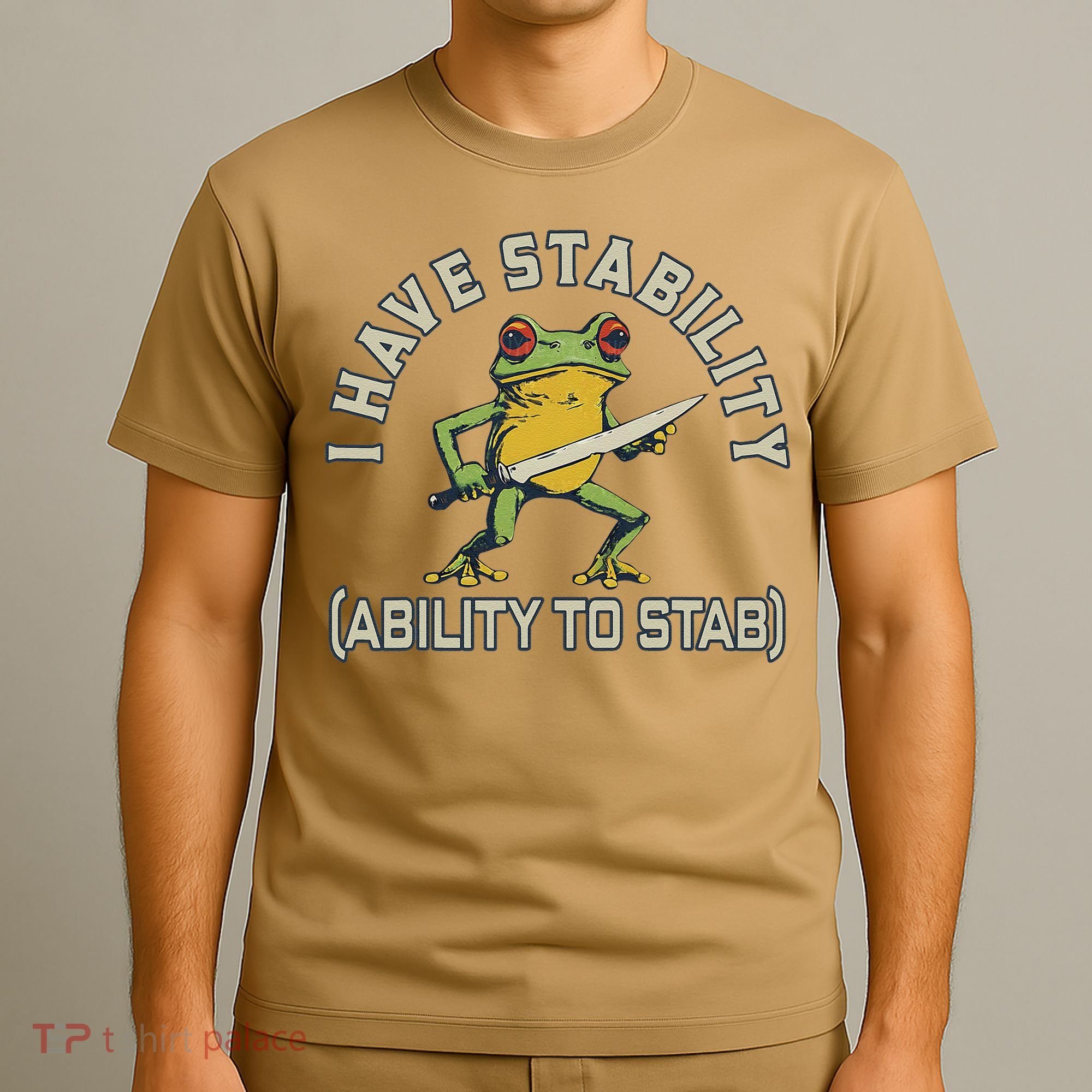 I Have Stability Ability To Stab Funny Frog Humor Sarcastic T-Shirt