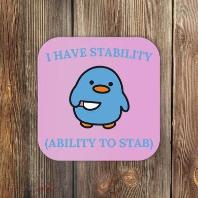 I Have Stability Ability To Stab Coaster
