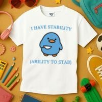 I Have Stability Ability To Stab Kids T-Shirt thumb 3
