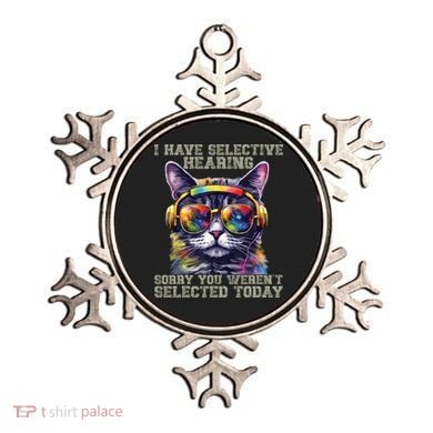 I Have Selective Hearing Cool Funny Cat Design Headphones Ornament