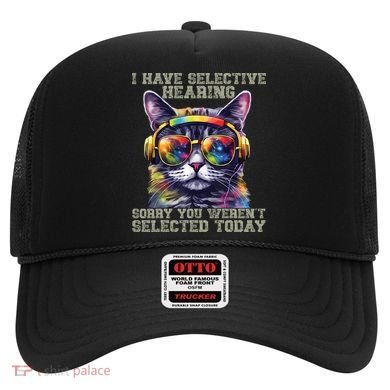 I Have Selective Hearing Cool Funny Cat Design Headphones Hat