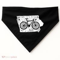 Iowa Home State Bike Cycling & Triathlon Gift USA-Made Doggie Bandana thumb 0