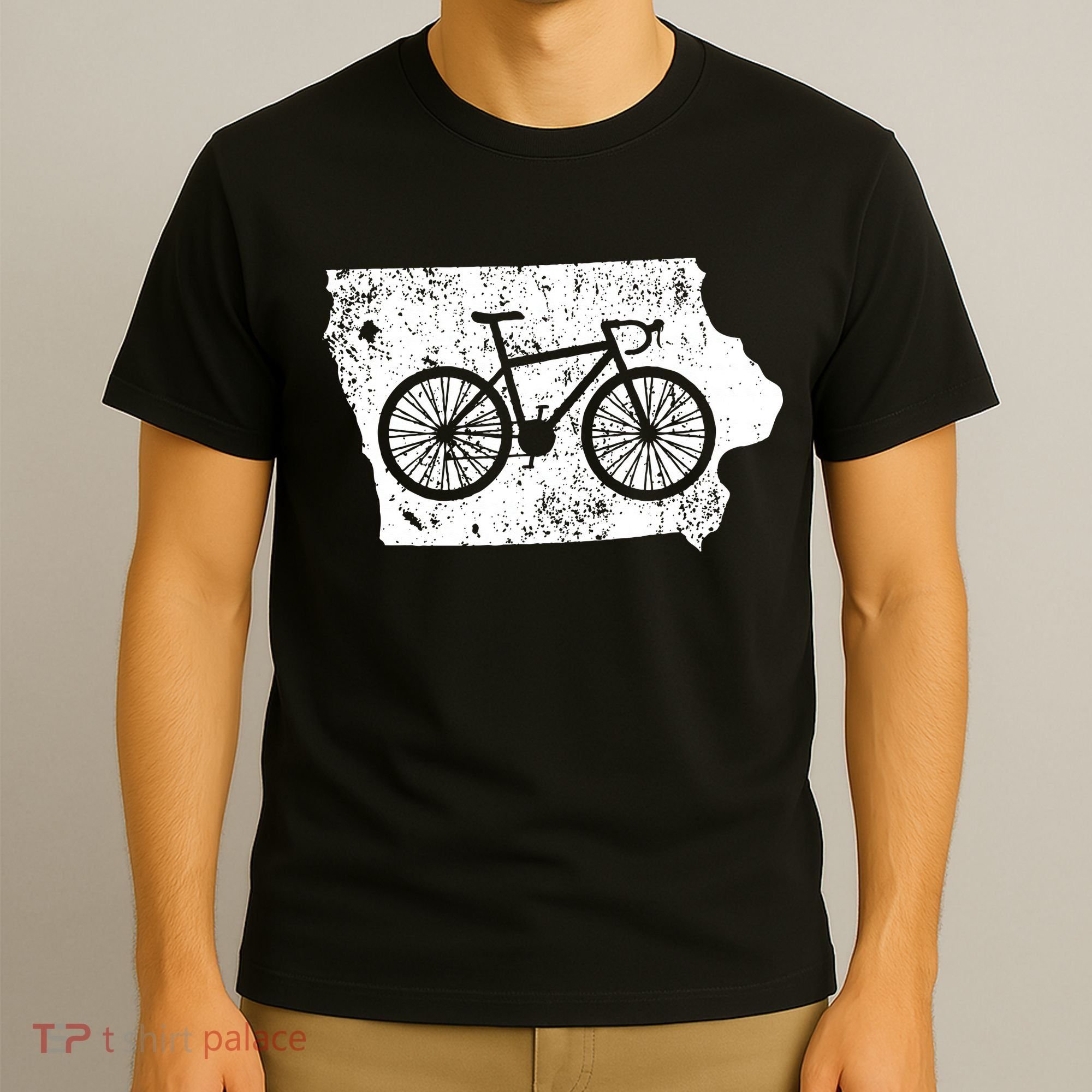 Iowa Home State Bike Cycling & Triathlon Gift T-Shirt