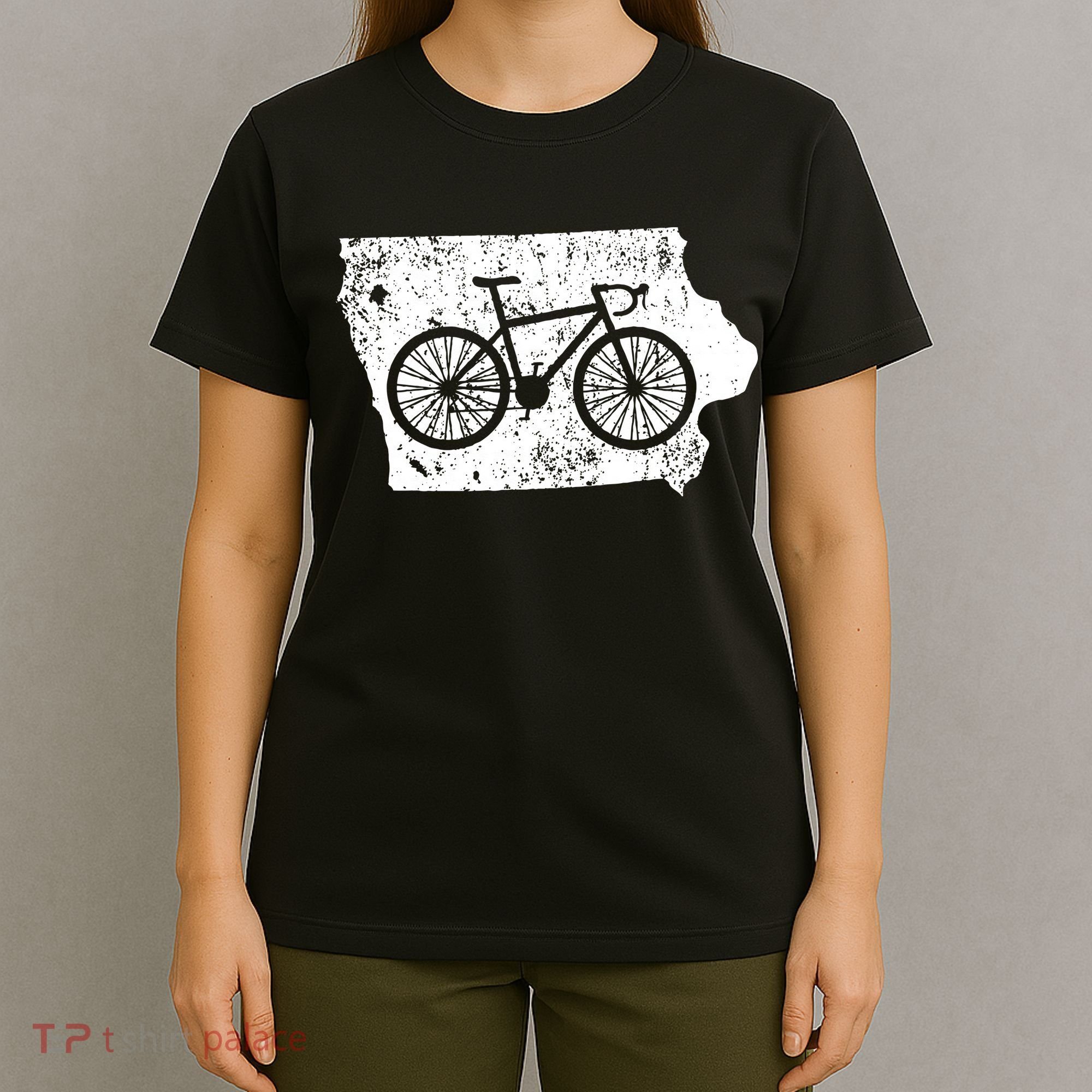 Iowa Home State Bike Cycling & Triathlon Gift T-Shirt