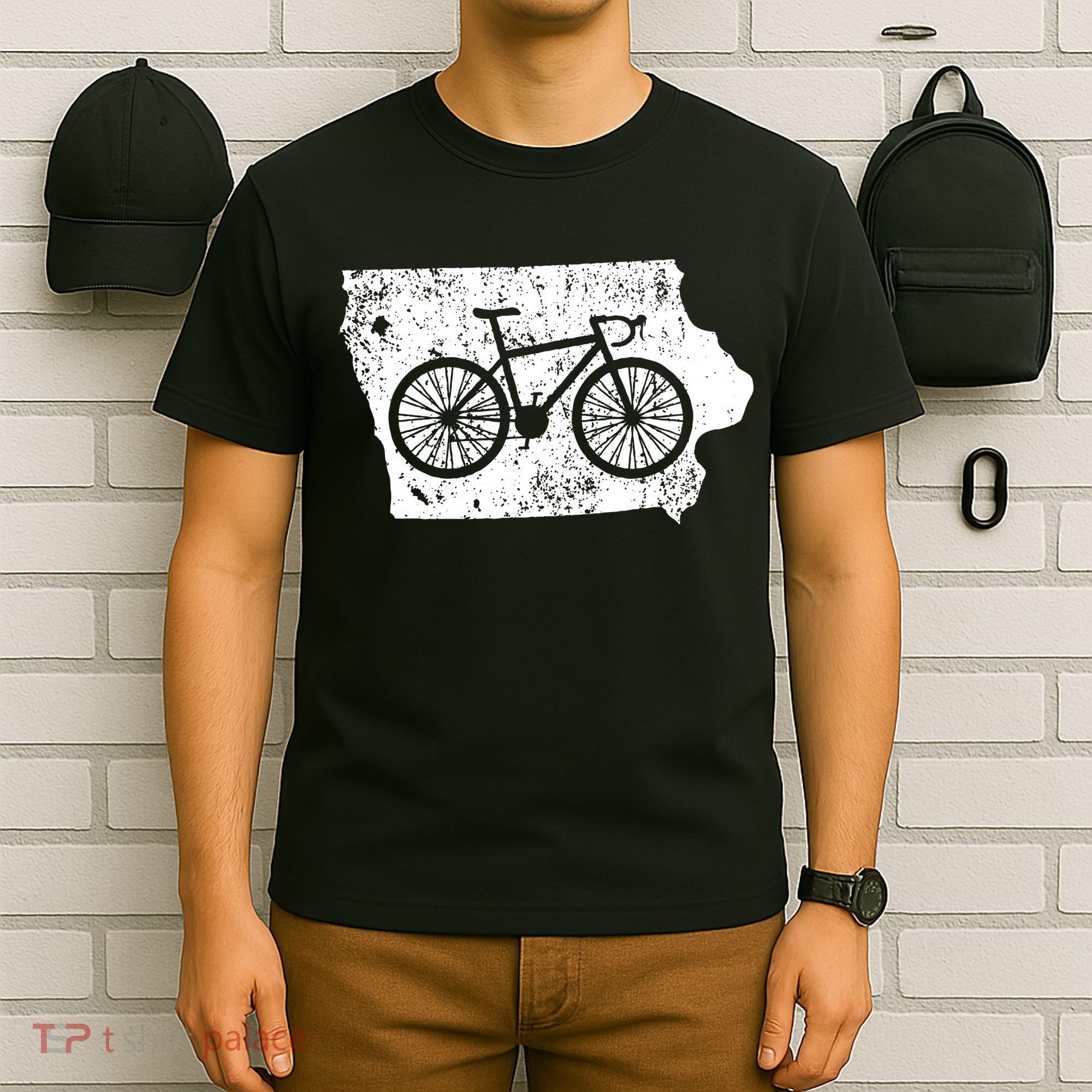 Iowa Home State Bike Cycling & Triathlon Gift T-Shirt