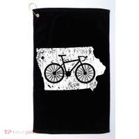 Iowa Home State Bike Cycling & Triathlon Gift Golf Towel thumb 0