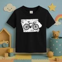 Iowa Home State Bike Cycling & Triathlon Gift Toddler T-Shirt thumb 3