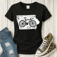 Iowa Home State Bike Cycling & Triathlon Gift Women's T-Shirt thumb 3