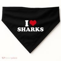 I Heart Sharks USA-Made Doggie Bandana thumb 0
