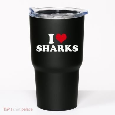 I Heart Sharks Tumbler