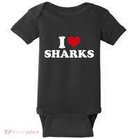 I Heart Sharks Baby Bodysuit thumb 0