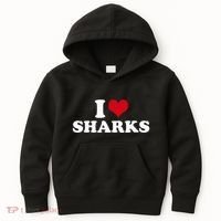 I Heart Sharks Kids Hoodie thumb 0