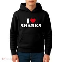 I Heart Sharks Kids Hoodie thumb 4