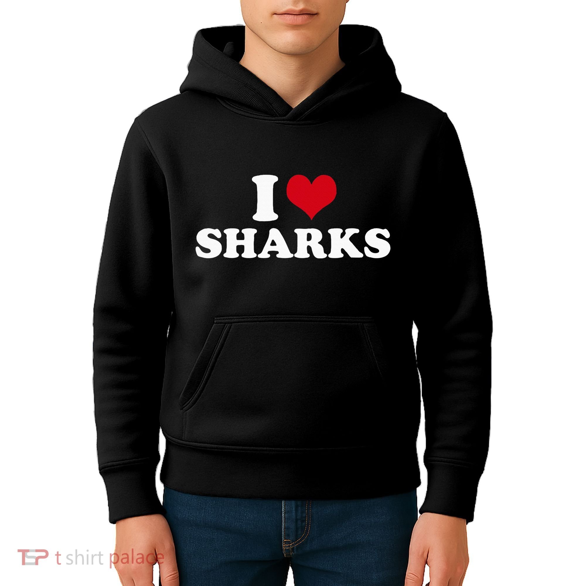 I Heart Sharks Kids Hoodie