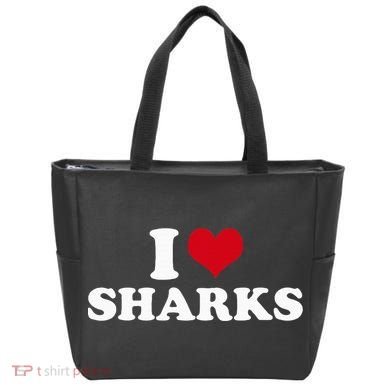 I Heart Sharks Tote Bag