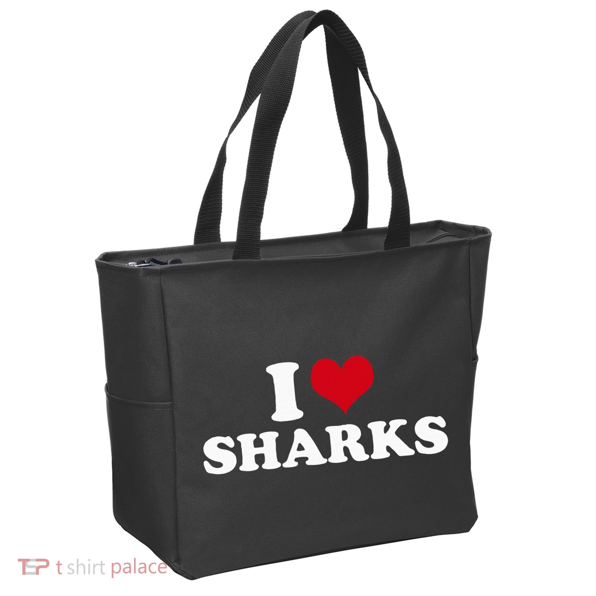 I Heart Sharks Tote Bag