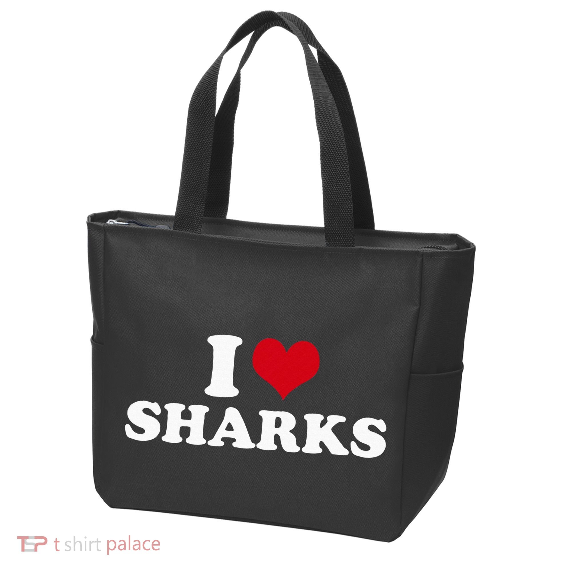 I Heart Sharks Tote Bag