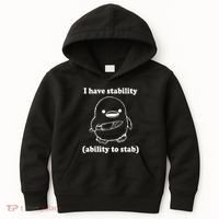 I Have Stability Ability To Stab Funny Kids Hoodie thumb 0