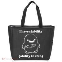 I Have Stability Ability To Stab Funny Tote Bag thumb 0