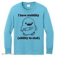 I Have Stability Ability To Stab Funny Kids Long Sleeve Shirt thumb 0