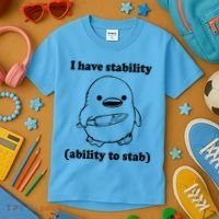 I Have Stability Ability To Stab Funny Kids T-Shirt thumb 3