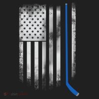Ice Hockey Stick Blue American Flag Usa Patriot Cool Gift Beanie thumb 2