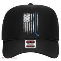 Ice Hockey Stick Blue American Flag Usa Patriot Cool Gift Hat thumb 0