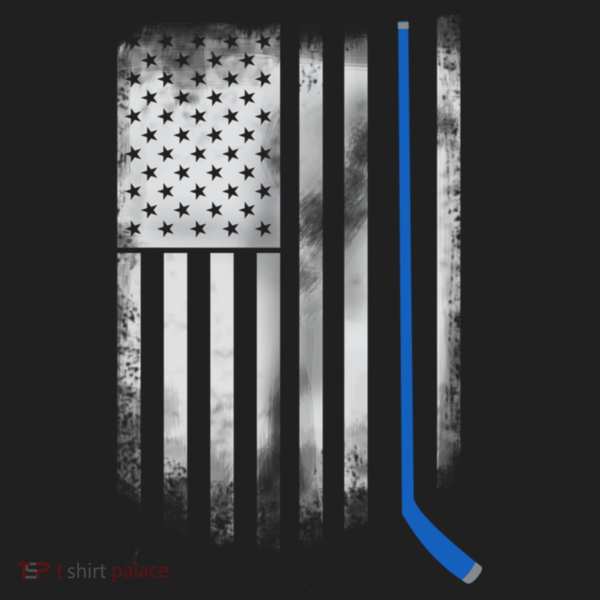 Ice Hockey Stick Blue American Flag Usa Patriot Cool Gift Hat