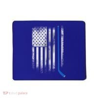 Ice Hockey Stick Blue American Flag Usa Patriot Cool Gift Mousepad thumb 0