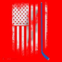 Ice Hockey Stick Blue American Flag Usa Patriot Cool Gift Santa Hat thumb 1