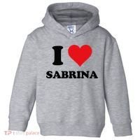 I Heart Sabrina First Name I Love Personalized Stuff Toddler Hoodie thumb 0