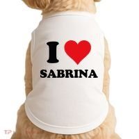 I Heart Sabrina First Name I Love Personalized Stuff Doggie Tank thumb 0
