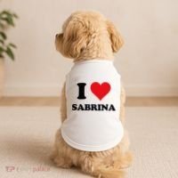 I Heart Sabrina First Name I Love Personalized Stuff Doggie Tank thumb 2